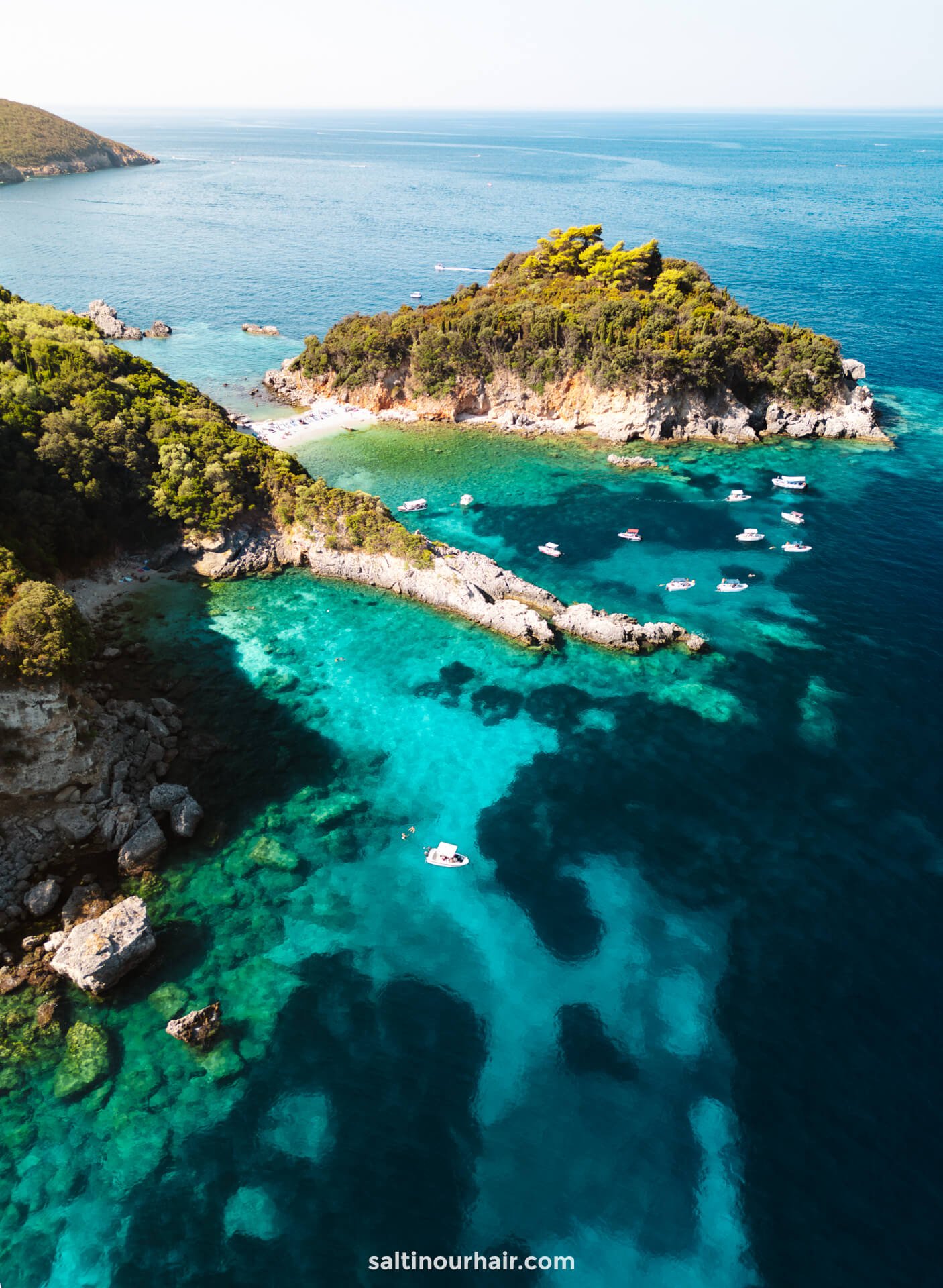 things to do corfu greece drone photo tropical island