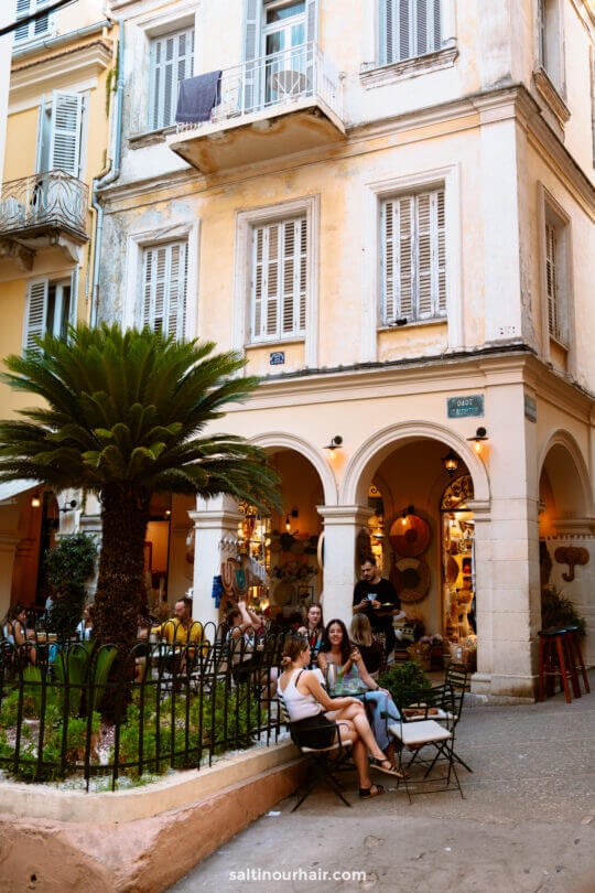 corfu town cafe greece