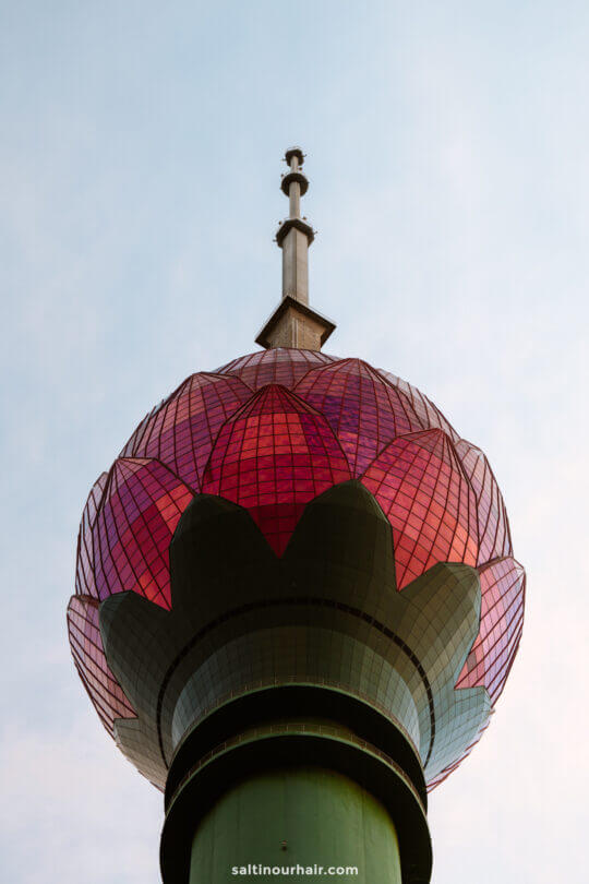Detail of the top of the Lotus Tower, one of the things to do in Colombo, Sri Lanka. 